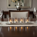 Curved 4 Tealight Holder in Silver | Akola