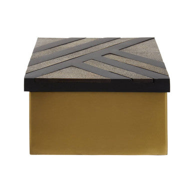 Large Black and Gold Storage Box | Aris