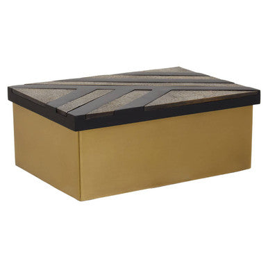 Small Black and Gold Storage Box | Aris