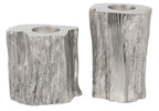 Set Of Two Silver Tealight Holders | Akola