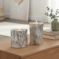 Set Of Two Silver Tealight Holders | Akola