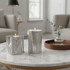 Set Of Two Silver Tealight Holders | Akola