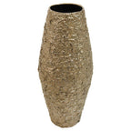 Large Gold Textured Metal Vase | Akola