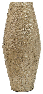 Large Gold Textured Metal Vase | Akola