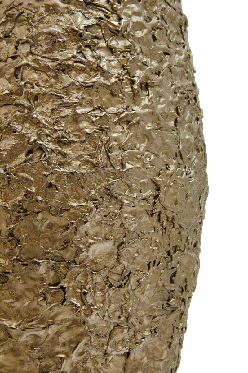 Large Gold Textured Metal Vase | Akola