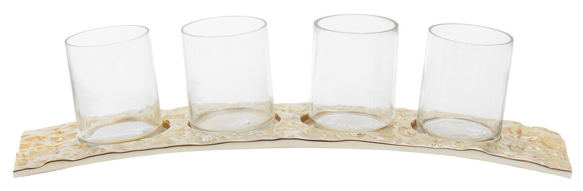 Antique Gold and Glass Tealight Holder | Akola