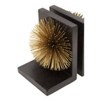 Set of Two Gold Finish Starburst Bookends | Mirano