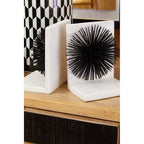 Set of Two Black Finish Starburst Bookends | Mirano