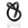 Matt Black Knot Sculpture | Mirano