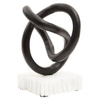 Matt Black Knot Sculpture | Mirano