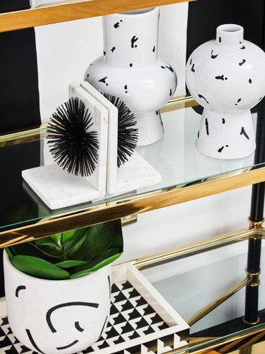 White and Black Small Vase | Tundra