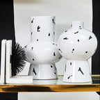 Tundra White and black Large Vase