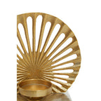 Small Two Toned Silver and Gold Finish Candle Holder | Dion