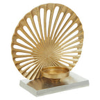 Large Two Toned Silver and Gold Finish Candle Holder | Dion
