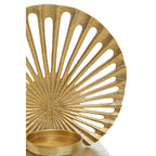 Large Two Toned Silver and Gold Finish Candle Holder | Dion