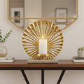 Large Two Toned Silver and Gold Finish Candle Holder | Dion