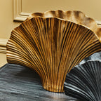 Large Gold Finish Ginkgo Vase | Danna