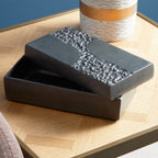 Grey Finish Textured Trinket Box | Dante