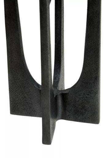 Small Washed Grey Finish Candle Holder | Dante