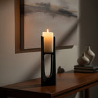 Small Washed Grey Finish Candle Holder | Dante