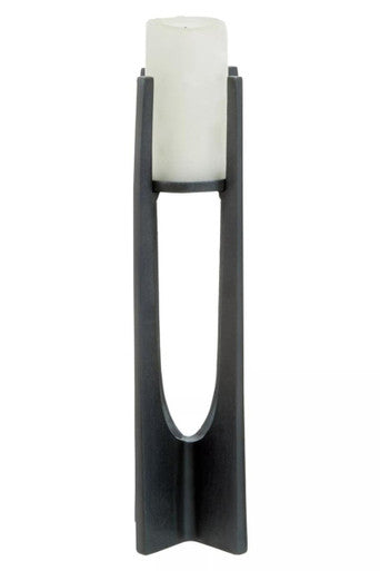 Large Grey Finish Candle Holder | Dante