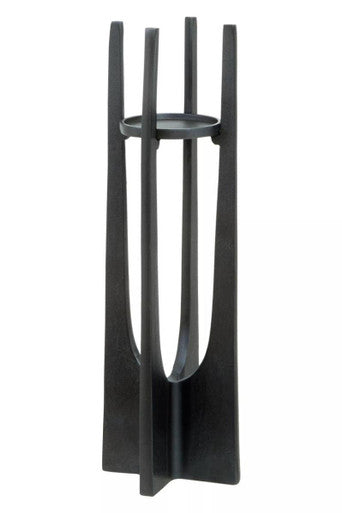 Large Grey Finish Candle Holder | Dante