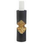 Small Black and Gold Finish Candle Holder | Daito