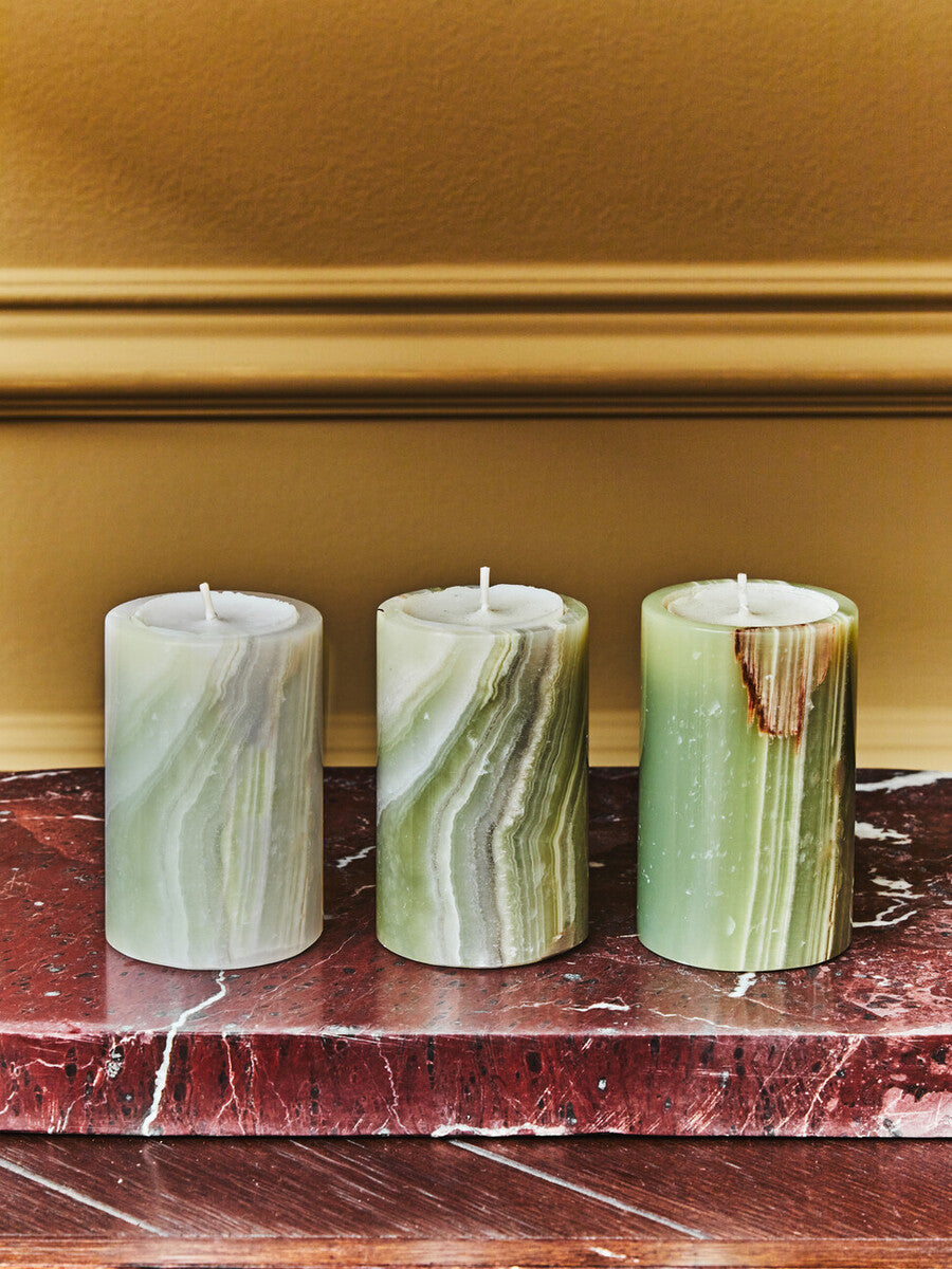 Set of Three Onyx Tealight Holders | Oleena