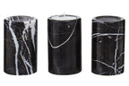 Set of Three Black Marble Tealight Holders | Salmo