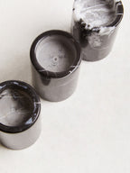 Set of Three Black Marble Tealight Holders | Salmo