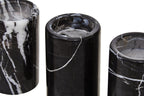 Set of Three Black Marble Tealight Holders | Salmo