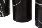 Set of Three Black Marble Tealight Holders | Salmo