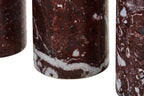 Set of Three Red Marble Tealight Holders | Salmo
