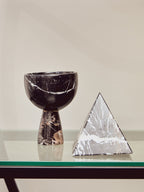 Black Marble Pyramid Ornament | Salmo