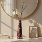 Red Marble Tapered Vase | Salmo
