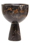 Small Black Marble Pedestal Bowl | Salmo