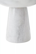 Large White Marble Pedestal Bowl | Salmo