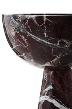 Large Red Marble Pedestal Bowl | Salmo