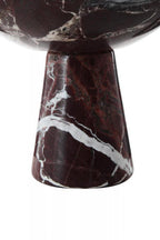 Large Red Marble Pedestal Bowl | Salmo