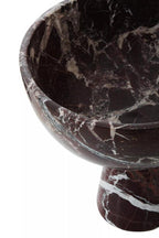 Large Red Marble Pedestal Bowl | Salmo