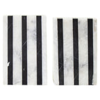 Set of Two Striped White Marble Bookends | Soma