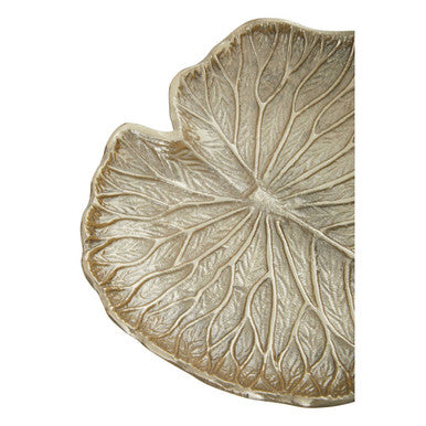 Small Gold Finish Lotus Leaf Plate | Salma