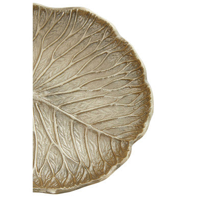 Small Gold Finish Lotus Leaf Plate | Salma