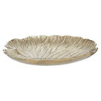 Salma Large Gold Finish Lotus Leaf Plate.