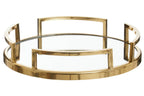 Gold Finish Mirrored Tray | Cruzar