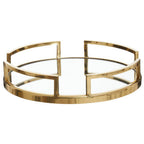 Gold Finish Mirrored Tray | Cruzar