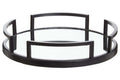 Matte Black Mirrored Tray | Cruzar