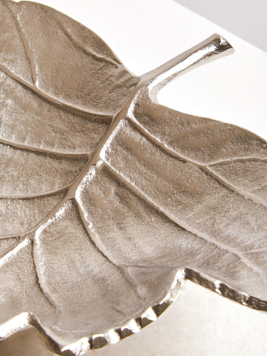 Silver Finish Leaf Dish | Prato