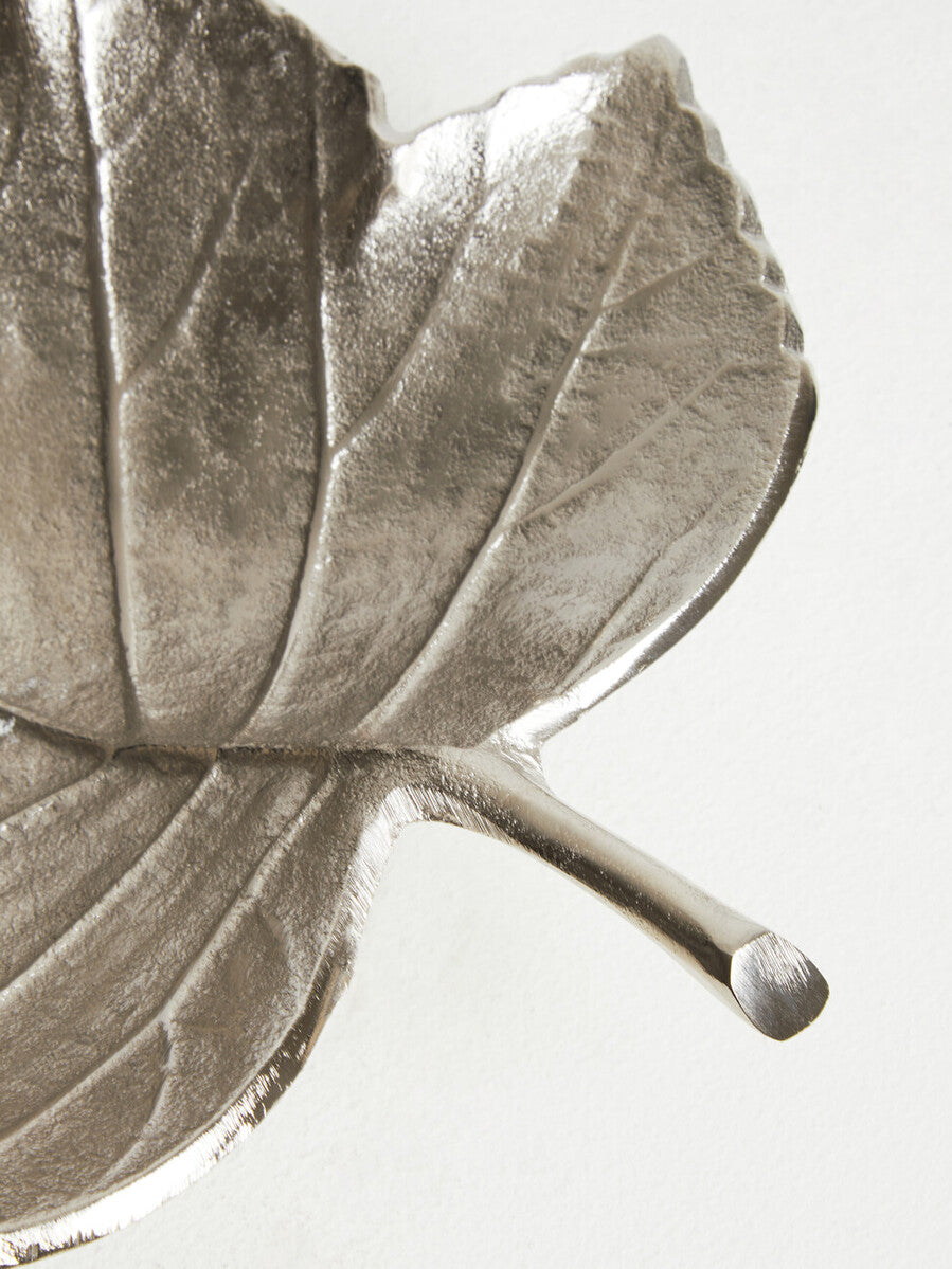 Silver Finish Leaf Dish | Prato