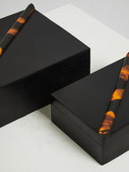 Set of Two Tortoise Shell Trinket Boxes | Roma